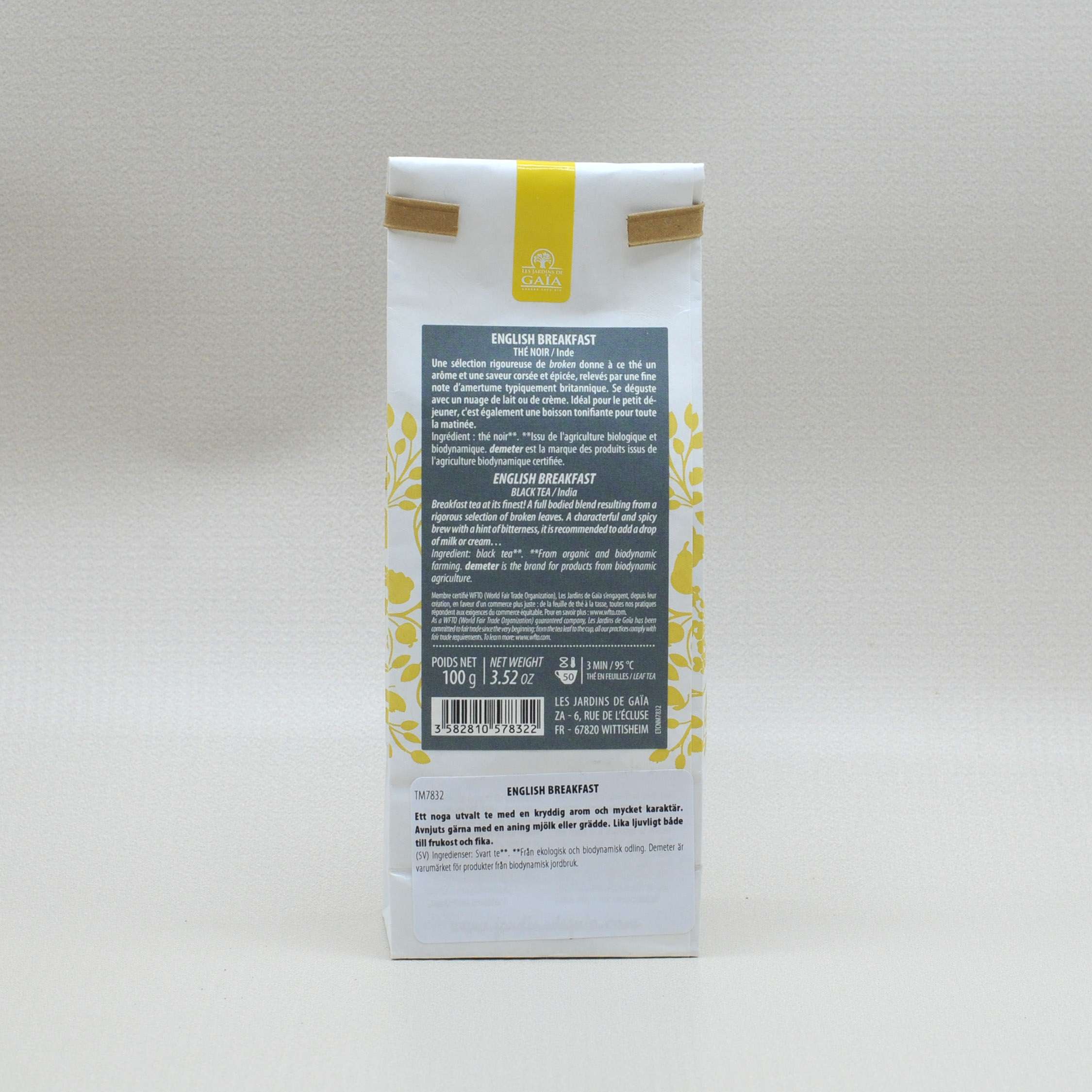 Les Jardins de Gaïa English Breakfast Svart Te EKO 100g - Bild 2
