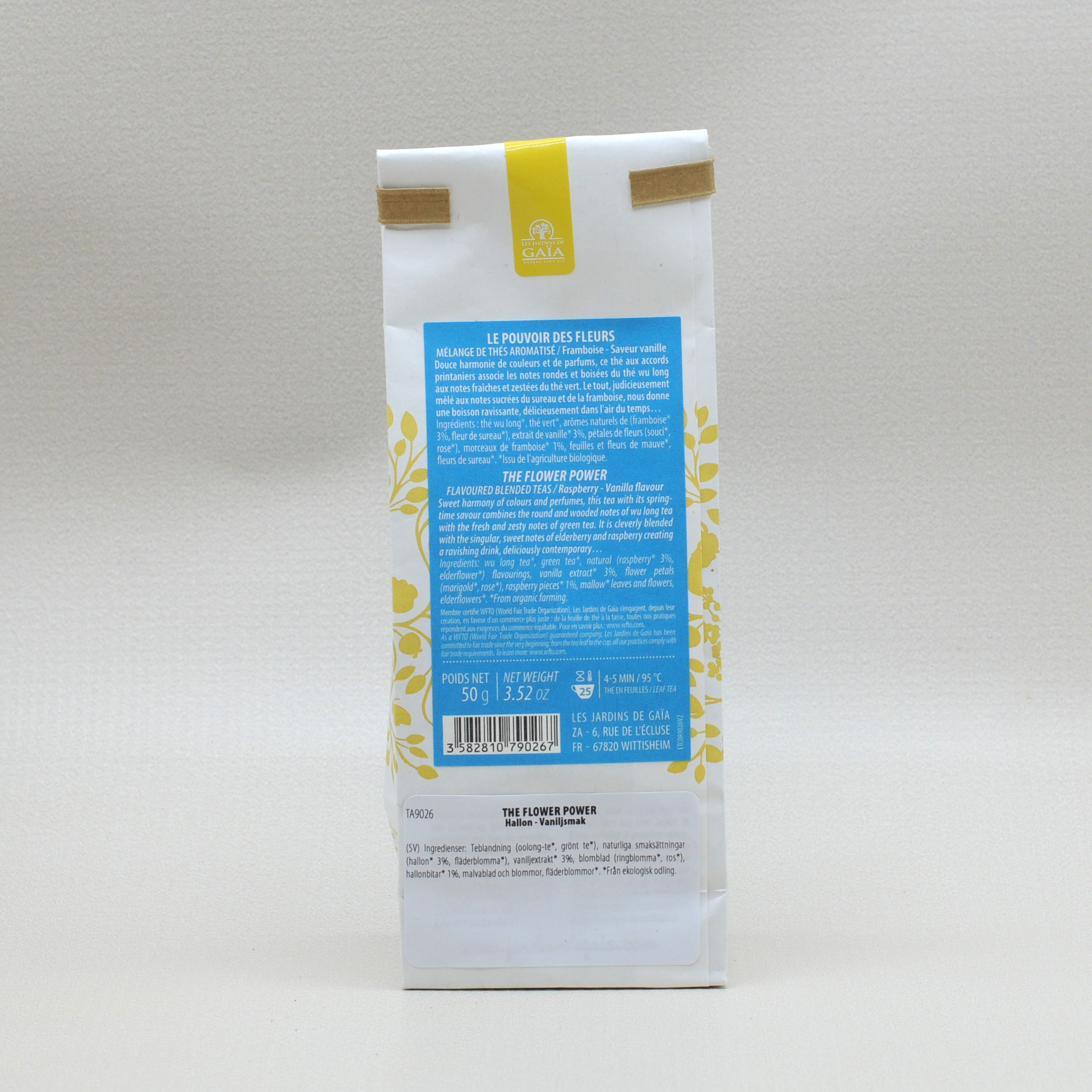 Les Jardins de Gaïa Flower power HallonVanilj Oolong Te EKO 50g - Bild 2