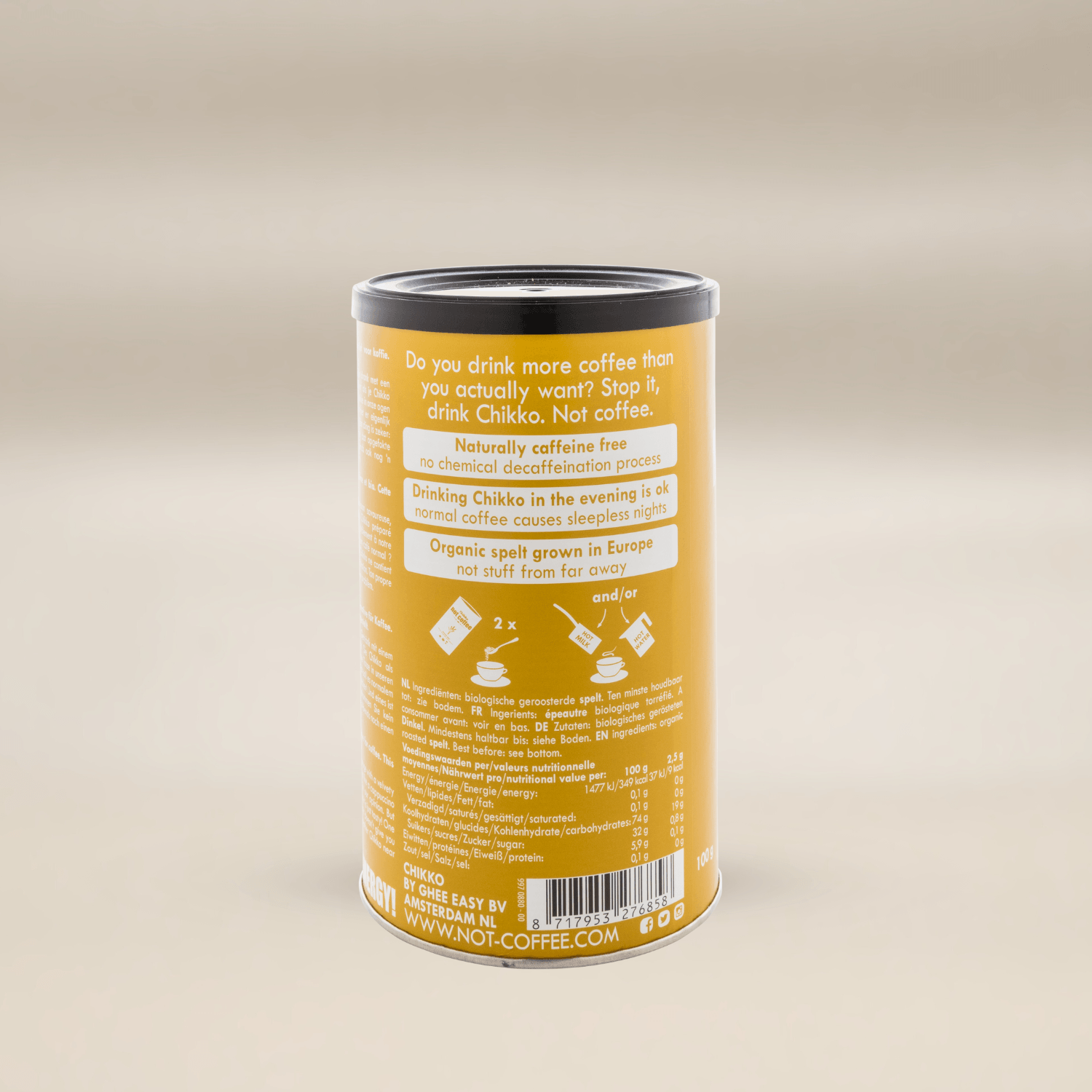 Chikko Not Coffee Kaffealternativ Dinkel 100g - Bild 2