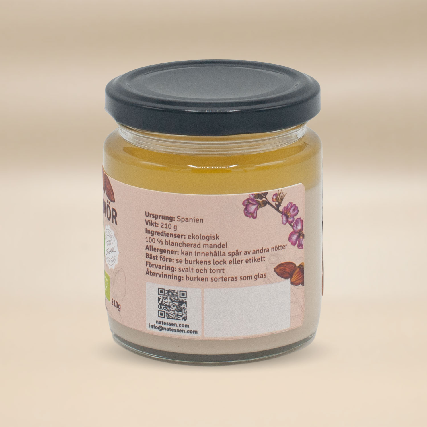 Mandelsmör Naturell Premium ME EKO 210g - Bild 2